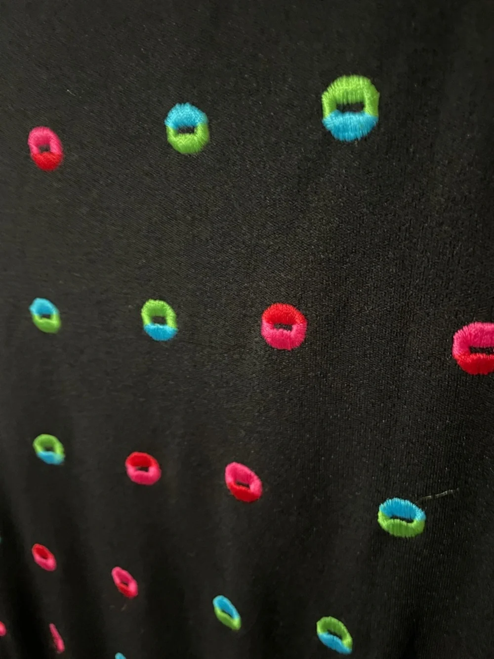 Marc by Marc Jacobs Black Dress with Embroidered Dots Size Medium - Picture 13 of 13